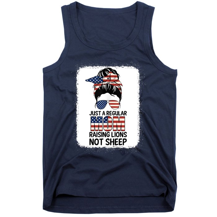 Just a Regular Mom Raising Lion For Wo Patriot Not Sheep Tank Top Tank Top