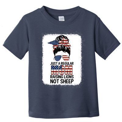 Just a Regular Mom Raising Lion For Wo Patriot Not Sheep Tank Top Toddler T-Shirt
