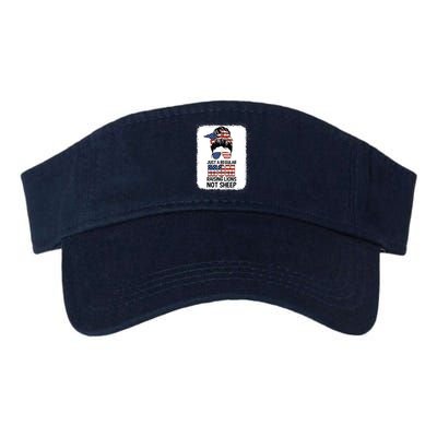 Just a Regular Mom Raising Lion For Wo Patriot Not Sheep Tank Top Visor