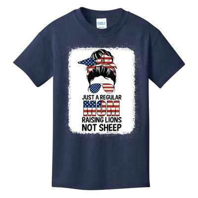 Just a Regular Mom Raising Lion For Wo Patriot Not Sheep Tank Top Kids T-Shirt