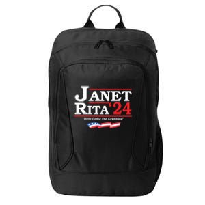 Janet And Rita For President 2024 Here Come The Grannies City Backpack