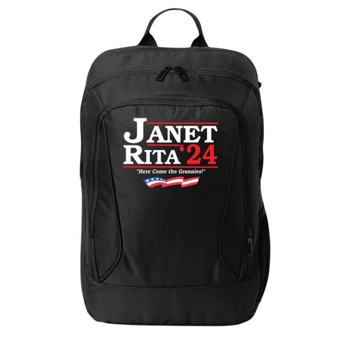 Janet And Rita For President 2024 Here Come The Grannies City Backpack