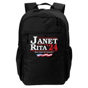 Janet And Rita For President 2024 Here Come The Grannies Daily Commute Backpack