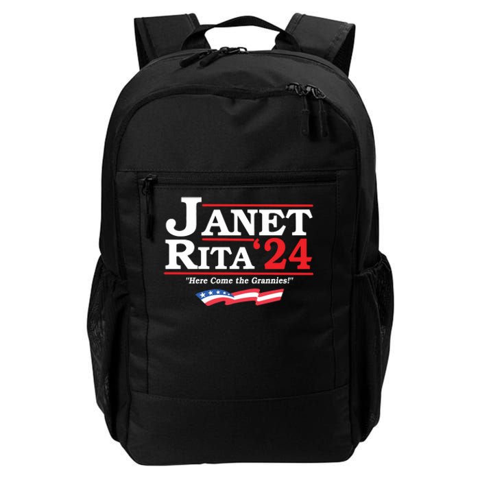 Janet And Rita For President 2024 Here Come The Grannies Daily Commute Backpack