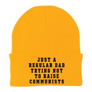 Just A Regular Dad Trying Not To Raise Communists Knit Cap Winter Beanie