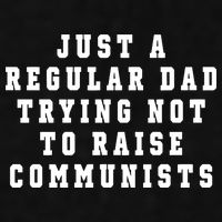 Just A Regular Dad Trying Not To Raise Communists Ladies PosiCharge Tri-Blend Wicking Tank