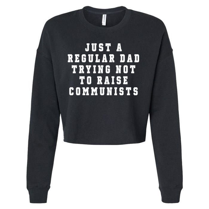 Just A Regular Dad Trying Not To Raise Communists Cropped Pullover Crew