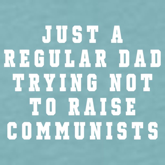 Just A Regular Dad Trying Not To Raise Communists Sueded Cloud Jersey T-Shirt