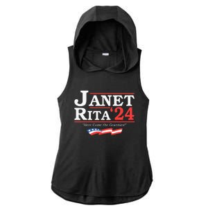 Janet And Rita 2024 Here Come The Grannies Ladies PosiCharge Tri-Blend Wicking Draft Hoodie Tank