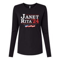 Janet And Rita 2024 Here Come The Grannies Womens Cotton Relaxed Long Sleeve T-Shirt