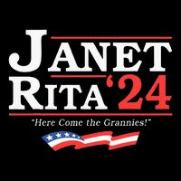 Janet And Rita 2024 Here Come The Grannies Flexfit Unipanel Trucker Cap