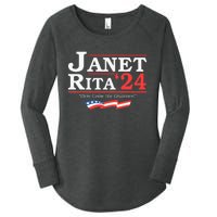 Janet And Rita 2024 Here Come The Grannies Women's Perfect Tri Tunic Long Sleeve Shirt