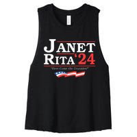 Janet And Rita 2024 Here Come The Grannies Women's Racerback Cropped Tank