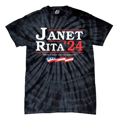 Janet And Rita 2024 Here Come The Grannies Tie-Dye T-Shirt