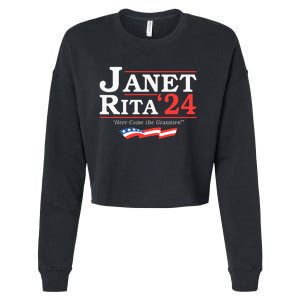 Janet And Rita 2024 Here Come The Grannies Cropped Pullover Crew