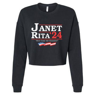 Janet And Rita 2024 Here Come The Grannies Cropped Pullover Crew