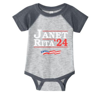 Janet And Rita 2024 Here Come The Grannies Infant Baby Jersey Bodysuit