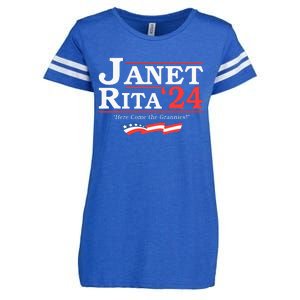 Janet And Rita 2024 Here Come The Grannies Enza Ladies Jersey Football T-Shirt