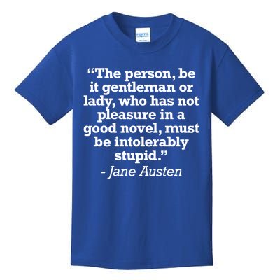 Jane Austen Reading Quote For Readers And Book Nerds Gift Kids T-Shirt