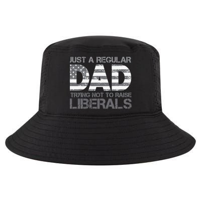 Just A Regular Dad Trying Not To Raise Liberals Father's Day Cool Comfort Performance Bucket Hat