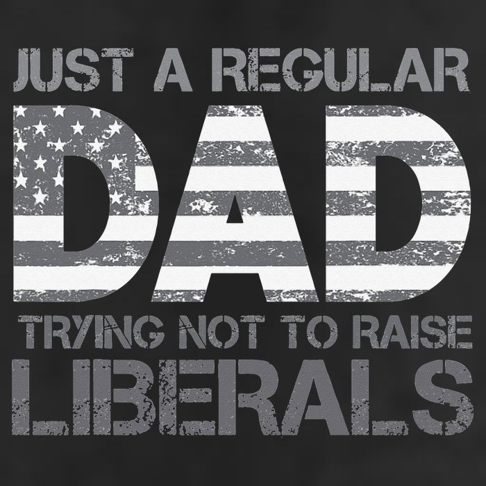 Just A Regular Dad Trying Not To Raise Liberals Father's Day Garment-Dyed Fleece Hoodie