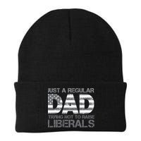 Just A Regular Dad Trying Not To Raise Liberals Father's Day Beanie