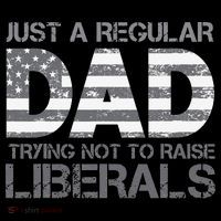Just A Regular Dad Trying Not To Raise Liberals Father's Day Cooling Performance Long Sleeve Crew