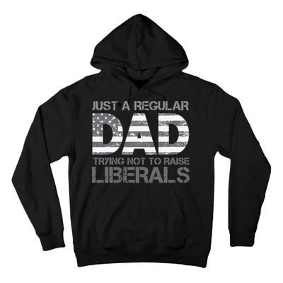 Just A Regular Dad Trying Not To Raise Liberals Father's Day Tall Hoodie