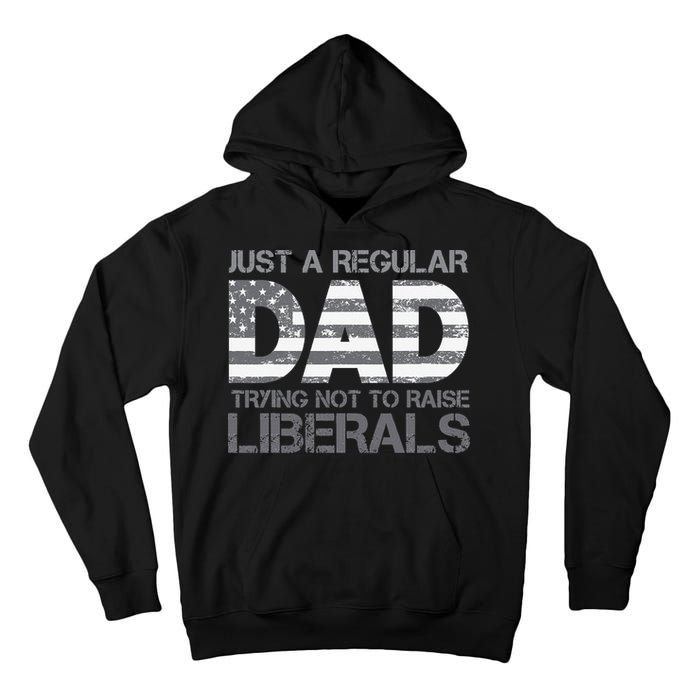 Just A Regular Dad Trying Not To Raise Liberals Father's Day Tall Hoodie