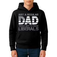 Just A Regular Dad Trying Not To Raise Liberals Father's Day Kids Hoodie