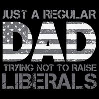 Just A Regular Dad Trying Not To Raise Liberals Father's Day Zip Tote Bag