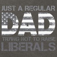 Just A Regular Dad Trying Not To Raise Liberals Father's Day Cotton Canvas Backpack