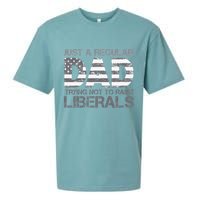 Just A Regular Dad Trying Not To Raise Liberals Father's Day Sueded Cloud Jersey T-Shirt