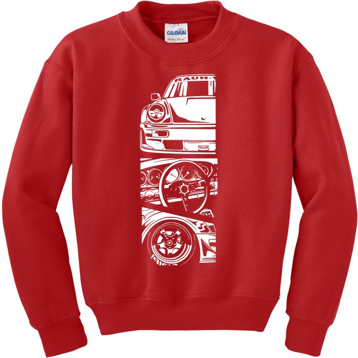 Japanese Automotive Retro Race Vintage Tuning Kids Sweatshirt