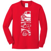 Japanese Automotive Retro Race Vintage Tuning Kids Long Sleeve Shirt