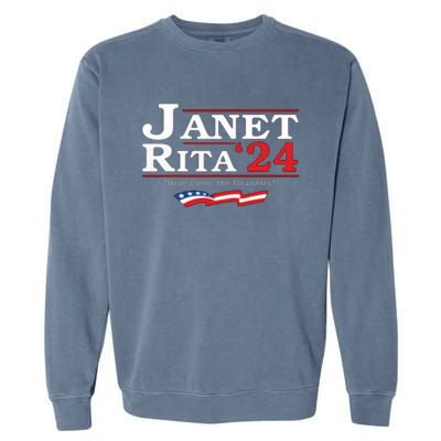 Janet And Rita For President 2024 Garment-Dyed Sweatshirt