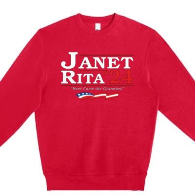 Janet And Rita For President 2024 Premium Crewneck Sweatshirt