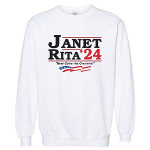 Janet And Rita For President 2024 Garment-Dyed Sweatshirt