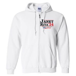 Janet And Rita For President 2024 Full Zip Hoodie