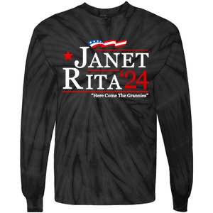 Janet And Rita For President 2024 Tie-Dye Long Sleeve Shirt