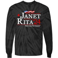 Janet And Rita For President 2024 Tie-Dye Long Sleeve Shirt