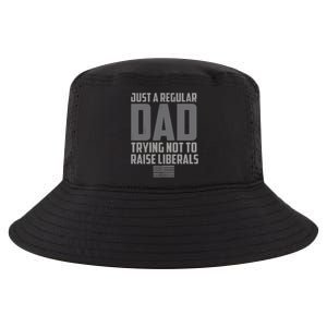 Just A Regular Dad Trying Not To Raise Liberals Cool Comfort Performance Bucket Hat