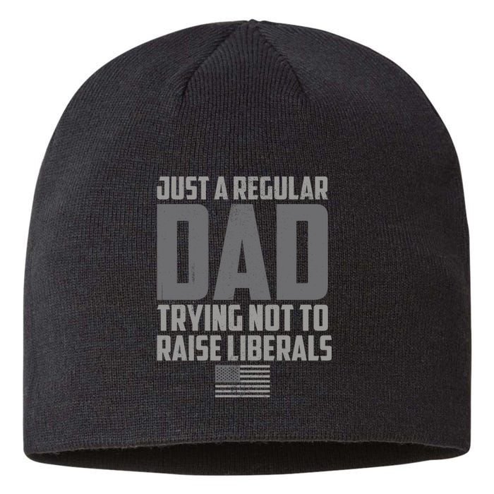 Just A Regular Dad Trying Not To Raise Liberals Sustainable Beanie