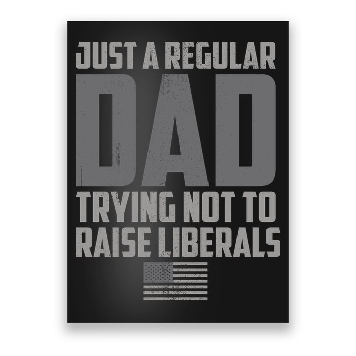 Just A Regular Dad Trying Not To Raise Liberals Poster