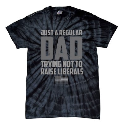 Just A Regular Dad Trying Not To Raise Liberals Tie-Dye T-Shirt