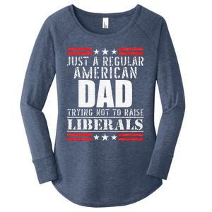 Just A Regular American Dad Women's Perfect Tri Tunic Long Sleeve Shirt