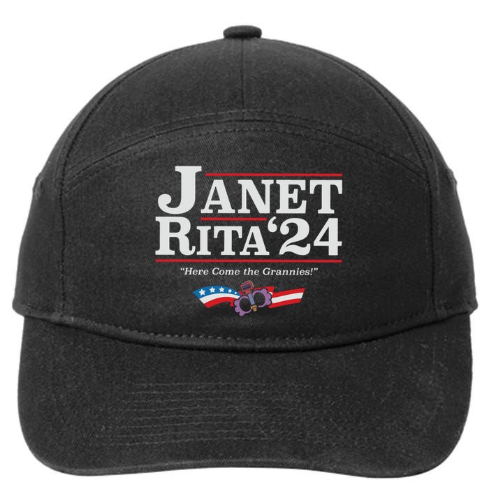 Janet And Rita 2024 The Grannies Political Nice Parking Spot Rita 7-Panel Snapback Hat