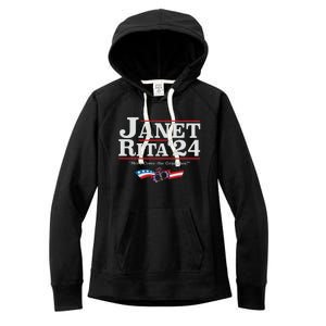 Janet And Rita 2024 The Grannies Political Nice Parking Spot Rita Women's Fleece Hoodie