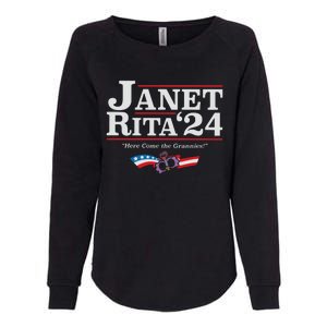 Janet And Rita 2024 The Grannies Political Nice Parking Spot Rita Womens California Wash Sweatshirt