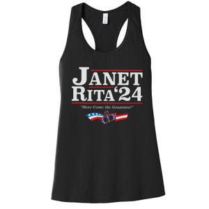 Janet And Rita 2024 The Grannies Political Nice Parking Spot Rita Women's Racerback Tank